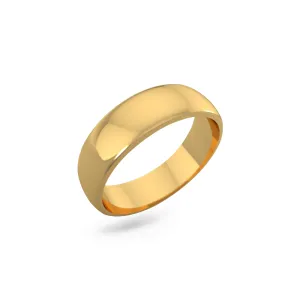 Classic wedding band - High dome (6mm)