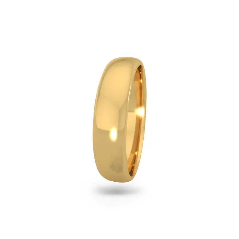 Classic wedding band - High dome (6mm)