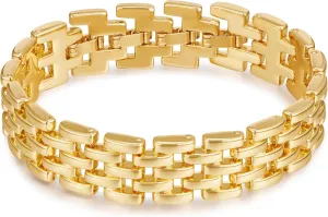 CLASSYZINT Stainless Steel Bracelets for Women, Gold Watch Bracelet for Women and Gold Cuff Bangle Bracelet