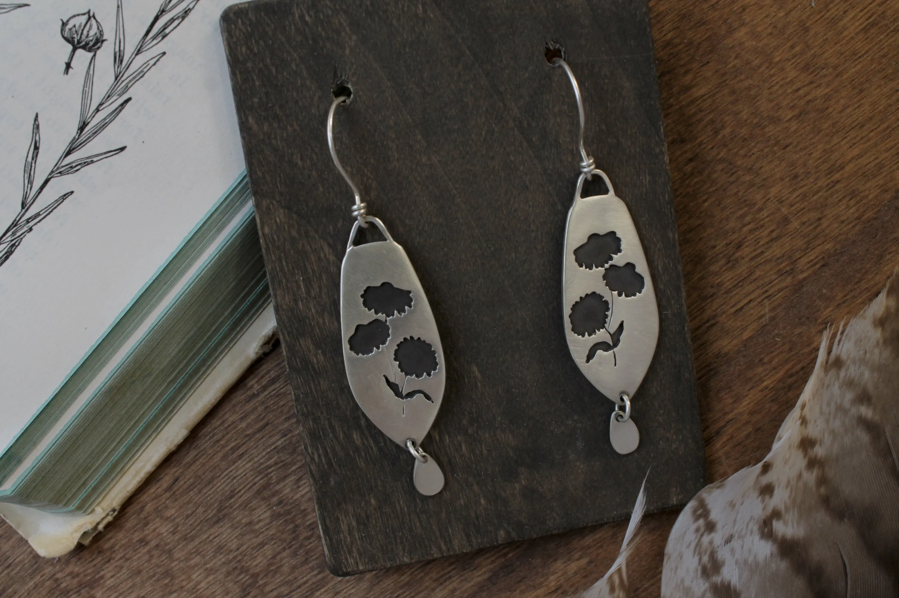 Coneflower Dangle Earrings