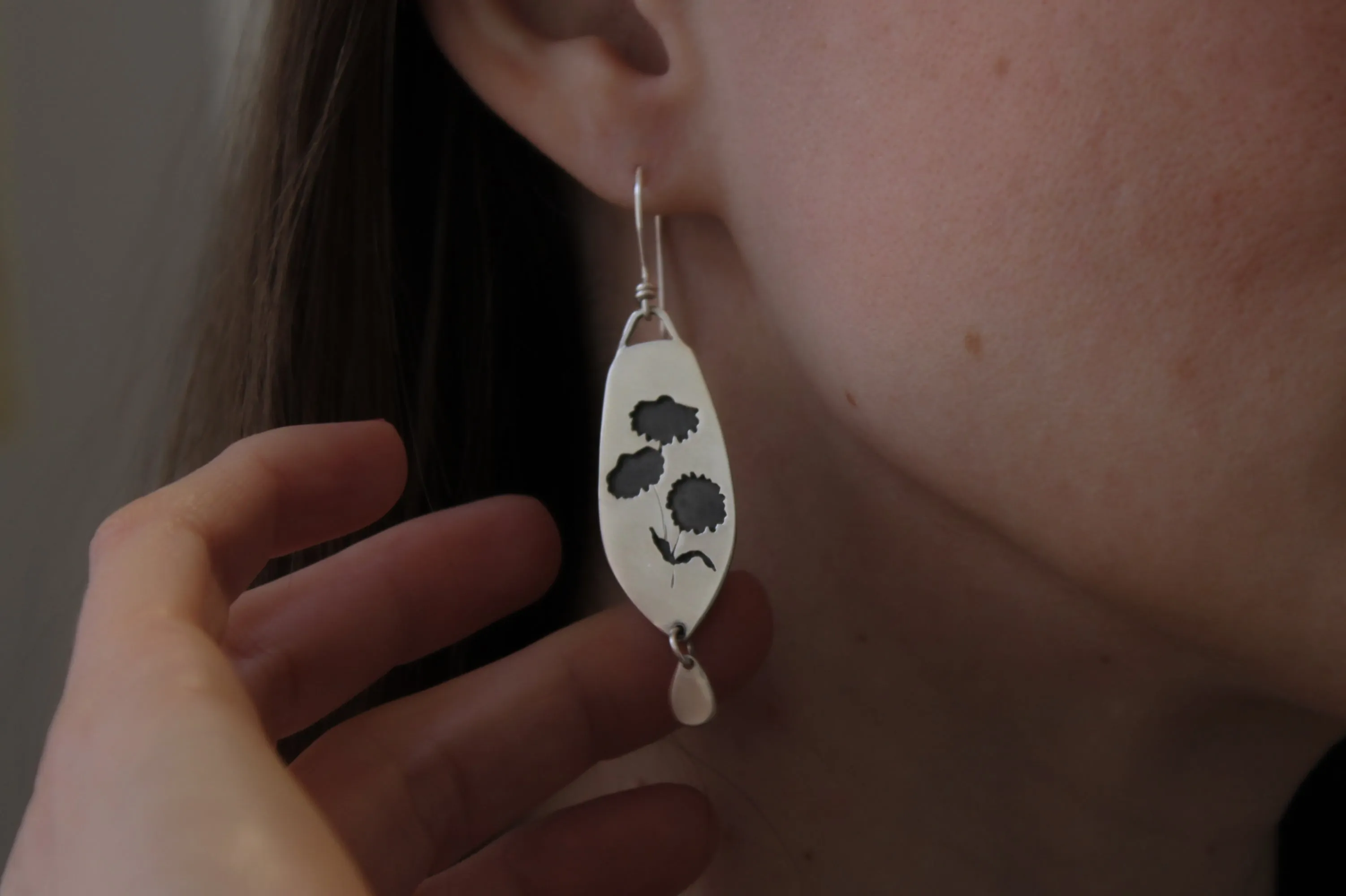 Coneflower Dangle Earrings