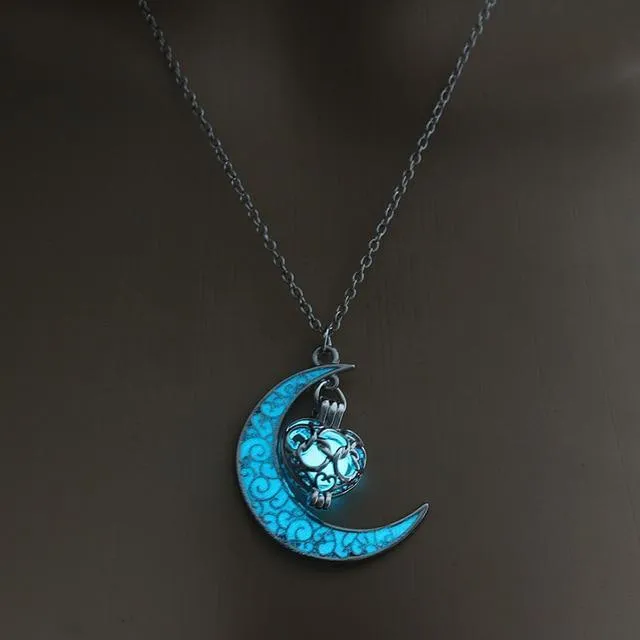 Crystal Moon Glowing Necklace