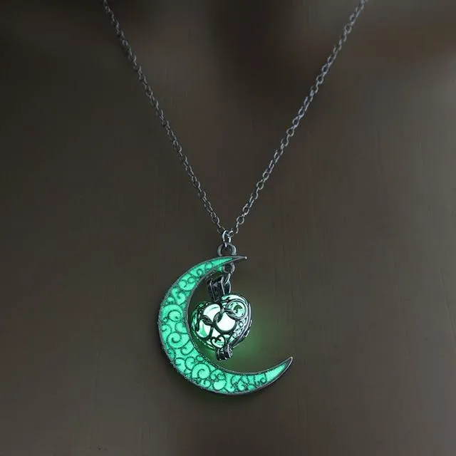 Crystal Moon Glowing Necklace