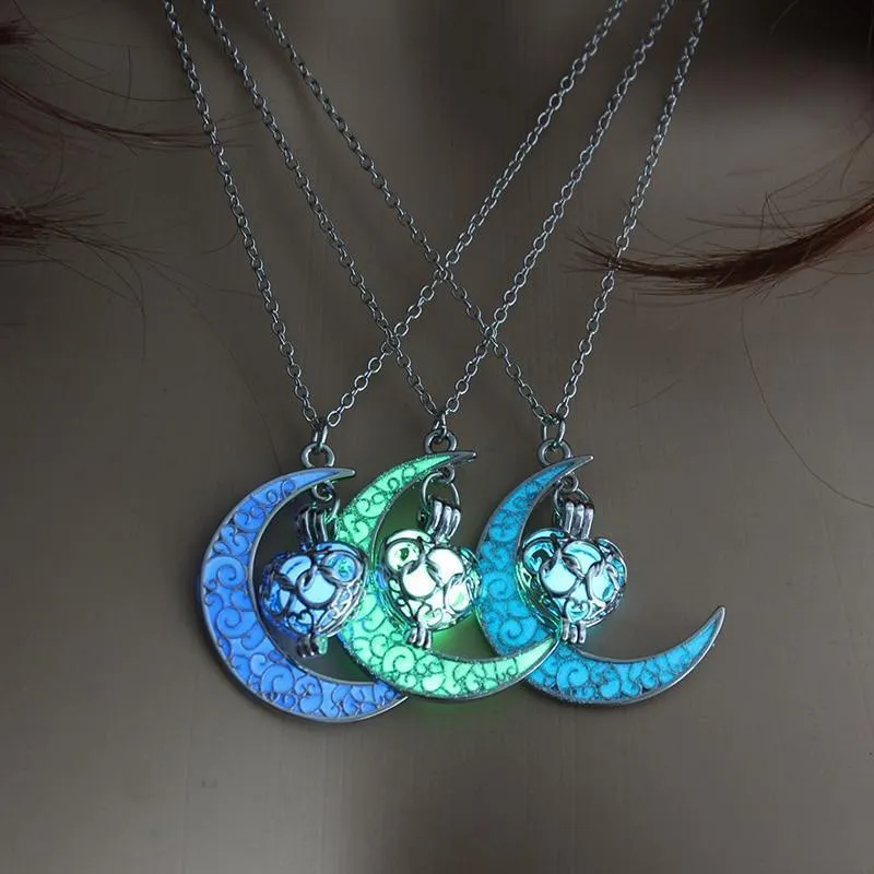Crystal Moon Glowing Necklace