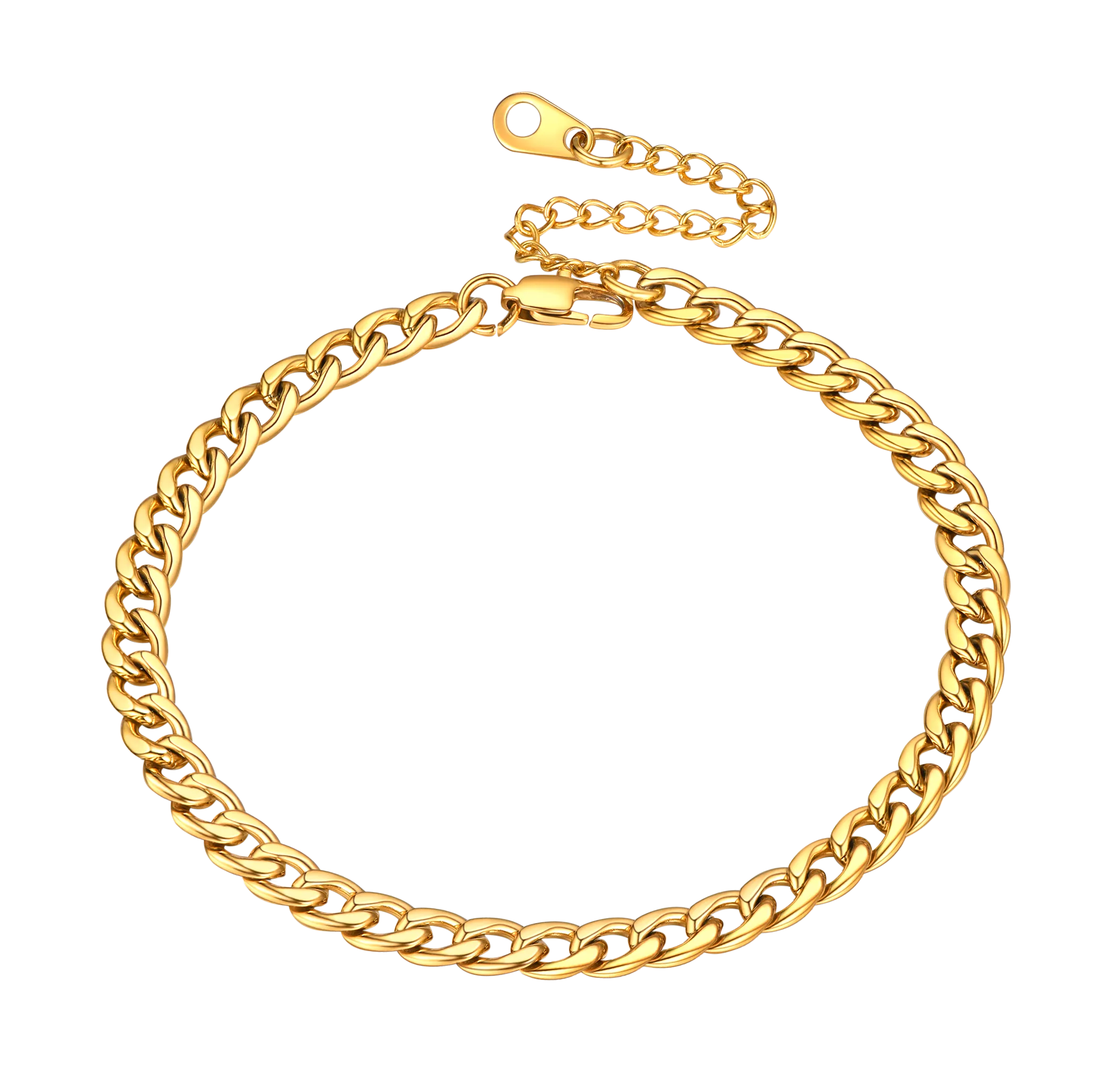 Cuban Chain Anklet for Women or Girls Beach Foot Jewelry