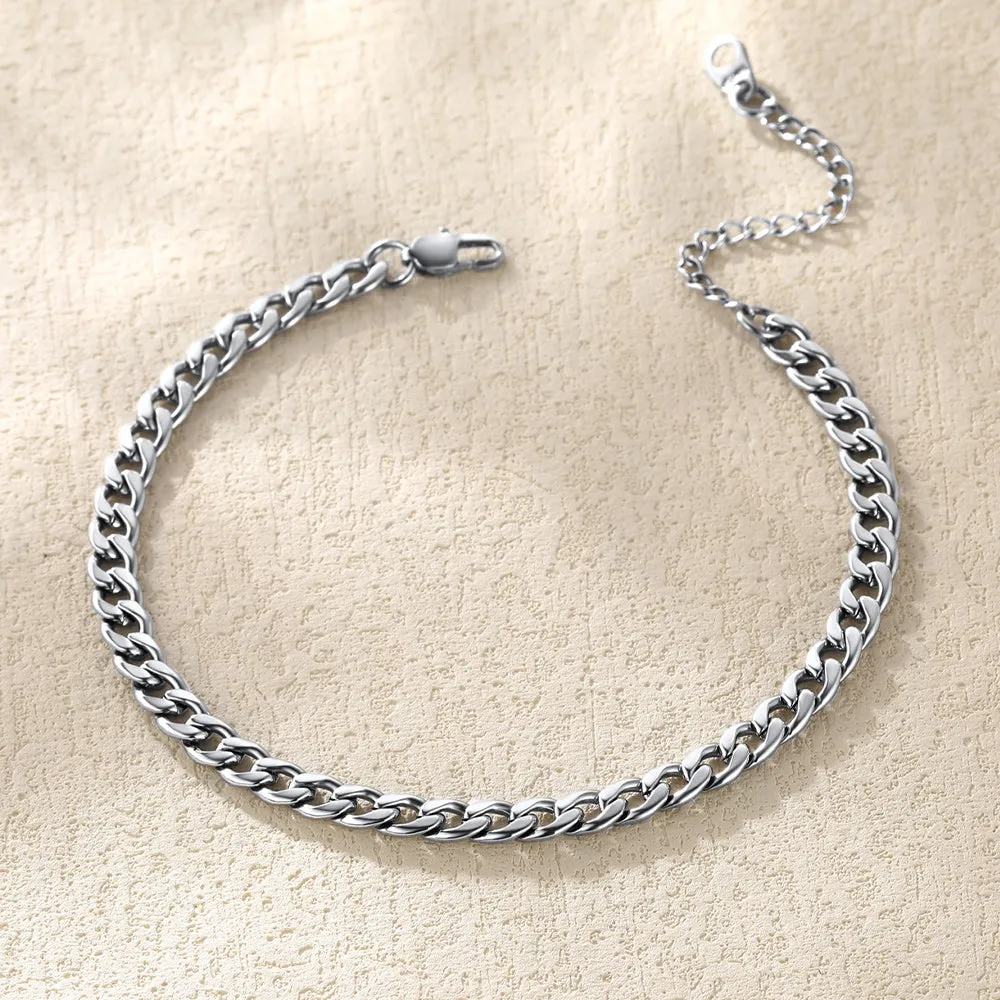 Cuban Chain Anklet for Women or Girls Beach Foot Jewelry