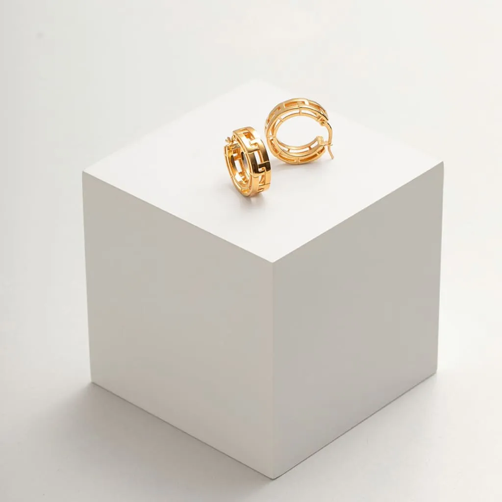 Curb Link Hoops | 18ct Gold