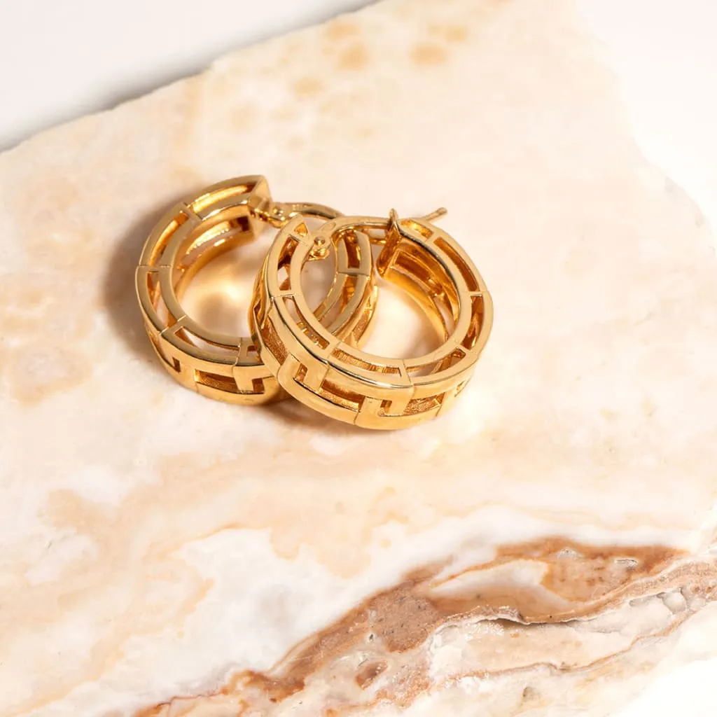 Curb Link Hoops | 18ct Gold