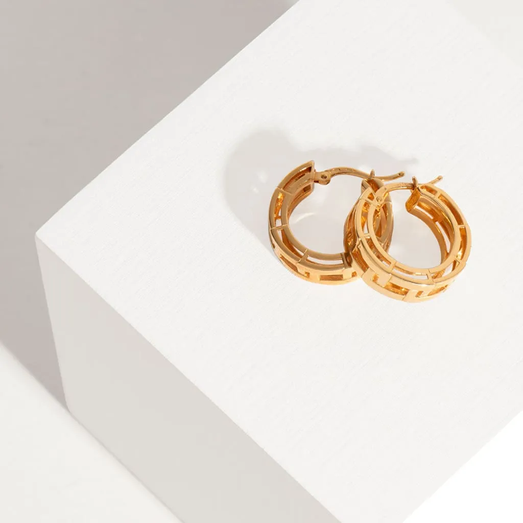Curb Link Hoops | 18ct Gold