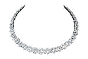 DIAMANTE 1/2 CT DIAMOND 14K GOLD ROUND CLUSTER NECKLACE BY ROYAL JEWELRY