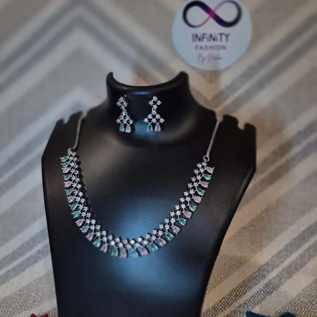 Diamond Choker Set- American Diamond Trending