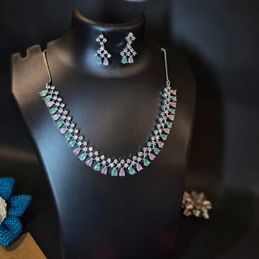 Diamond Choker Set- American Diamond Trending