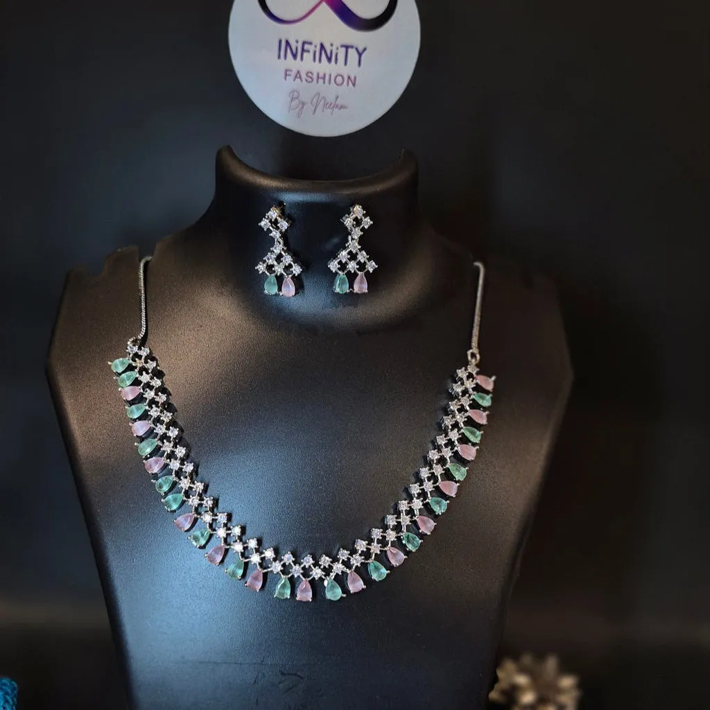 Diamond Choker Set- American Diamond Trending