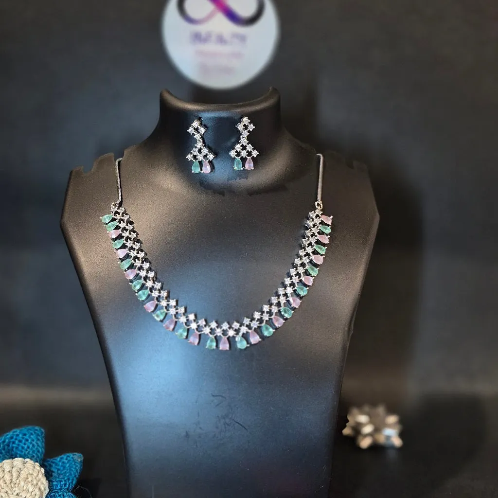 Diamond Choker Set- American Diamond Trending