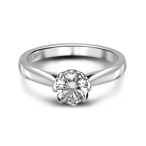 Diamond Solitaire Rose Cathedral Engagement Ring I DAPHNE