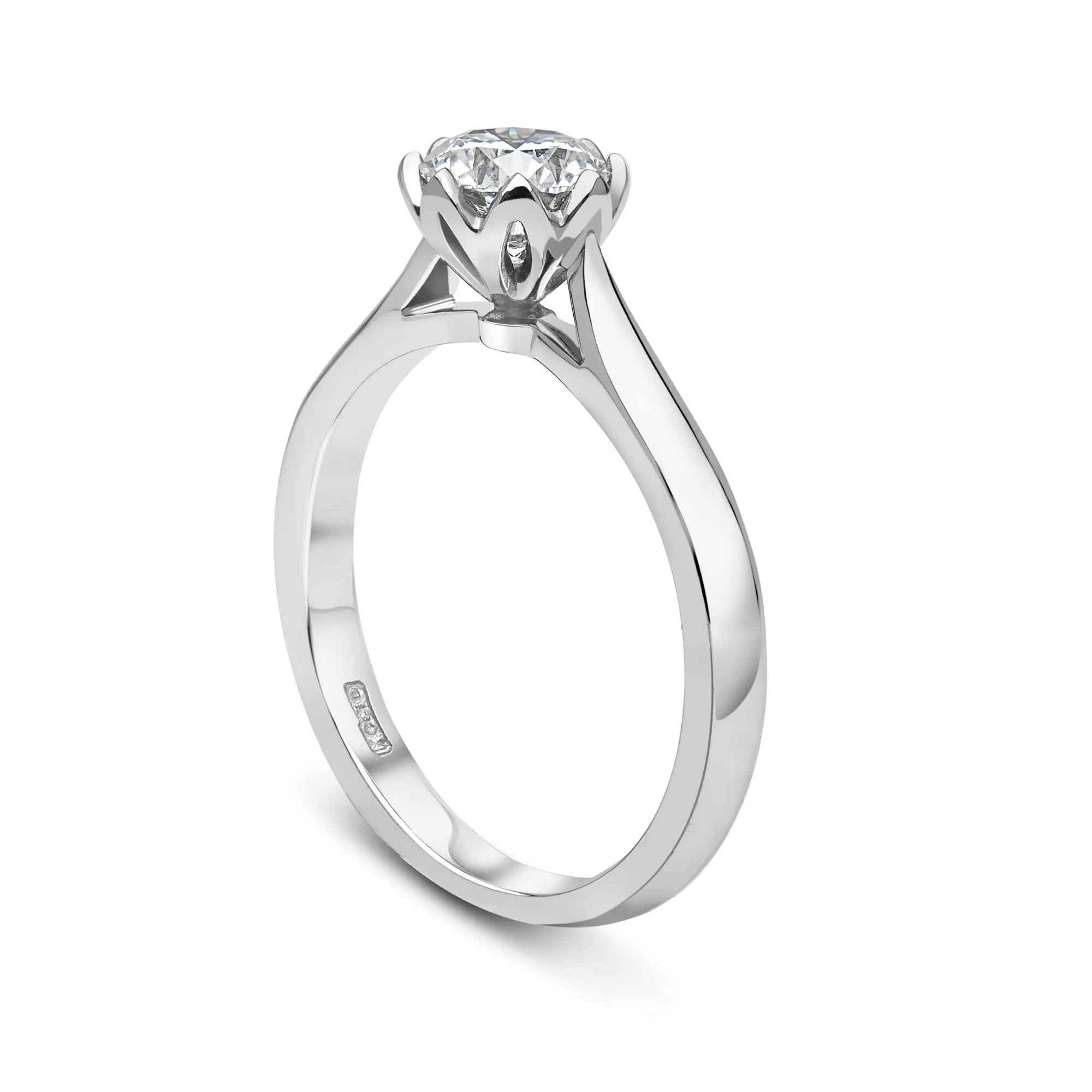 Diamond Solitaire Rose Cathedral Engagement Ring I DAPHNE