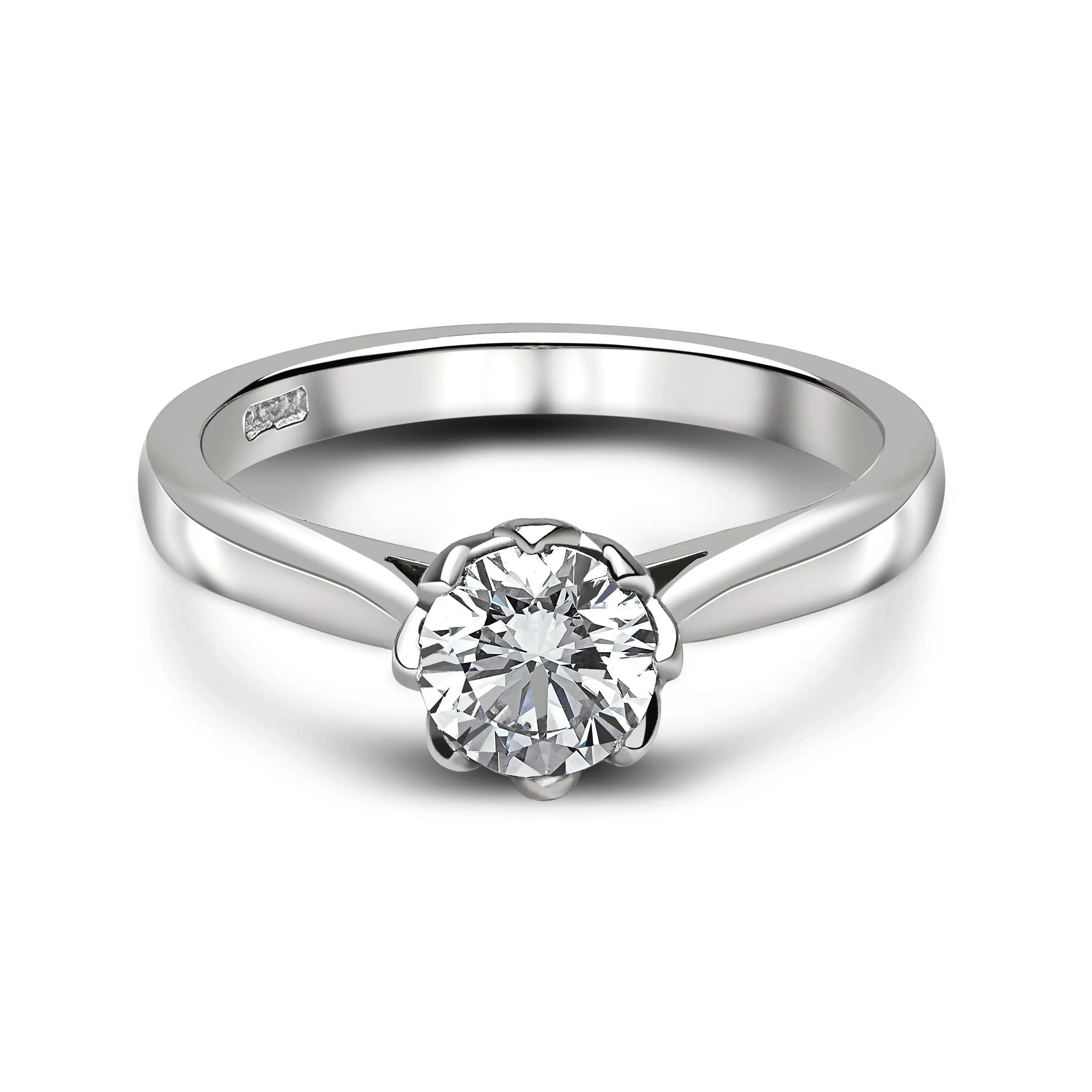 Diamond Solitaire Rose Cathedral Engagement Ring I DAPHNE