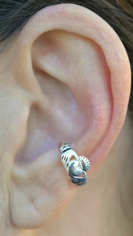 Ear Cuff Claddagh - Silver