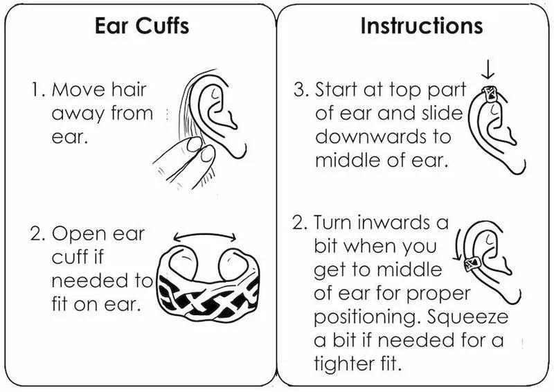 Ear Cuff Climbing Man - Silver