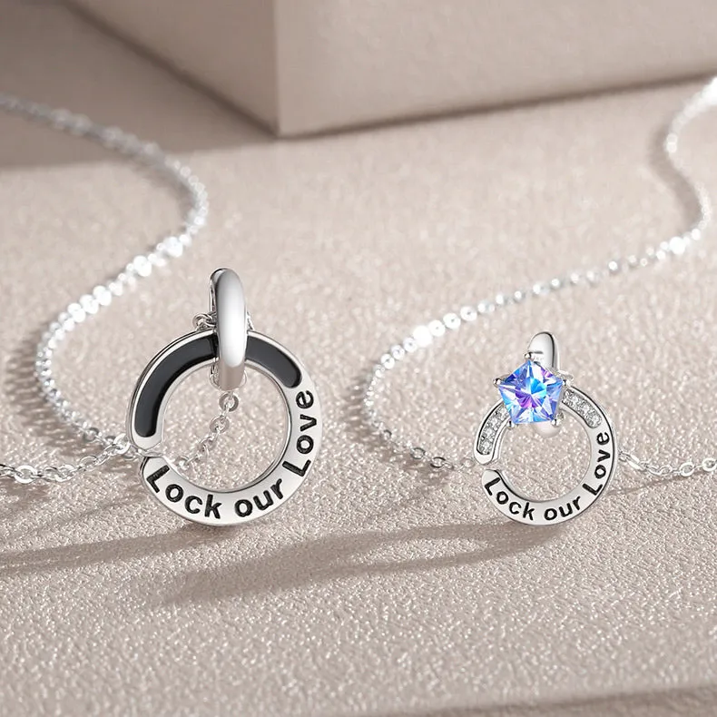 Engraved Couple Necklaces Set for Two