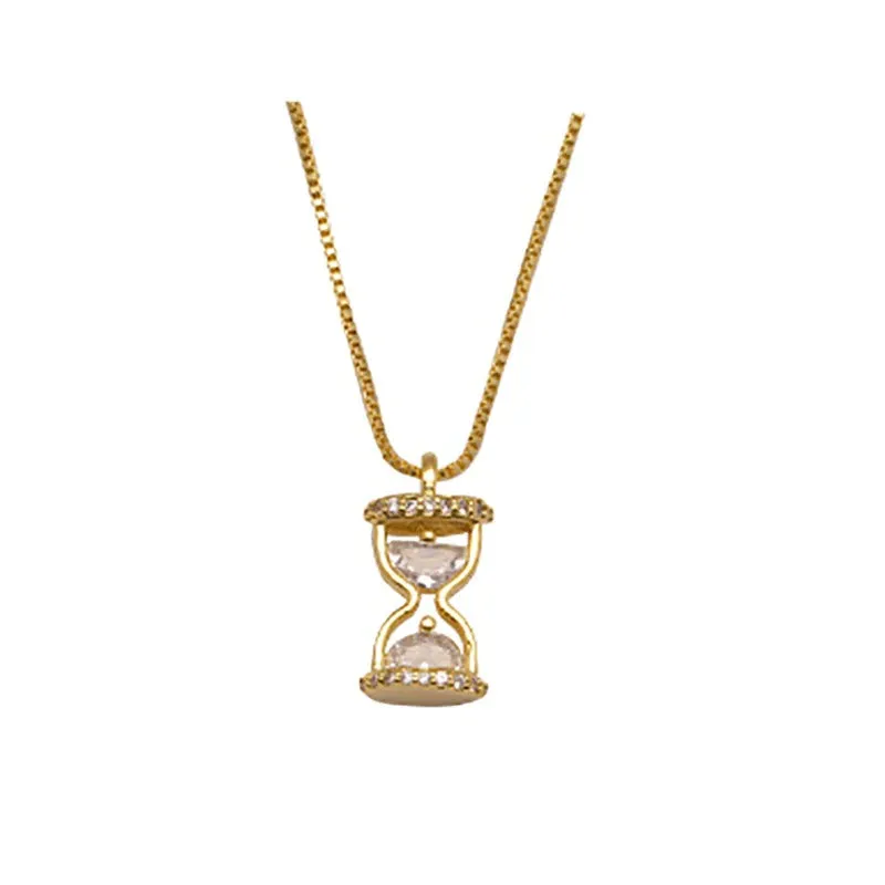 Exquisite Clavicle Chain Hourglass Pendant Fashion Jewelry Necklaces