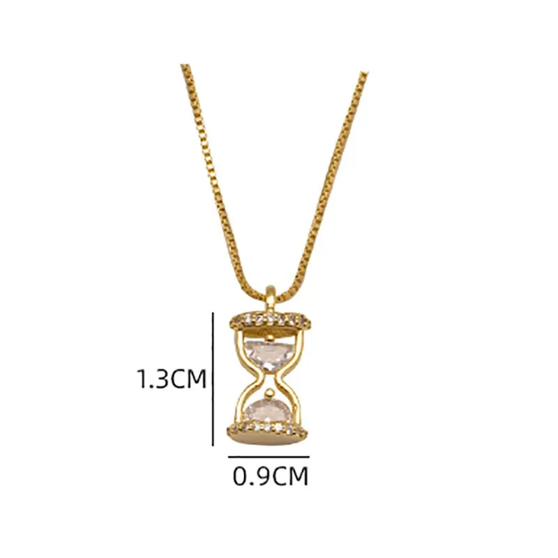 Exquisite Clavicle Chain Hourglass Pendant Fashion Jewelry Necklaces