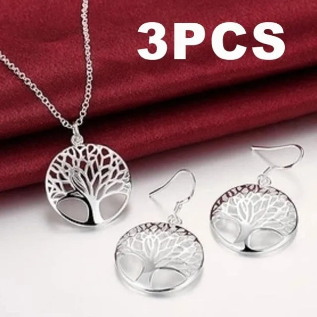 Exquisite Eardrop Shape Pendant Neckalce Water Drop Jewelry Set