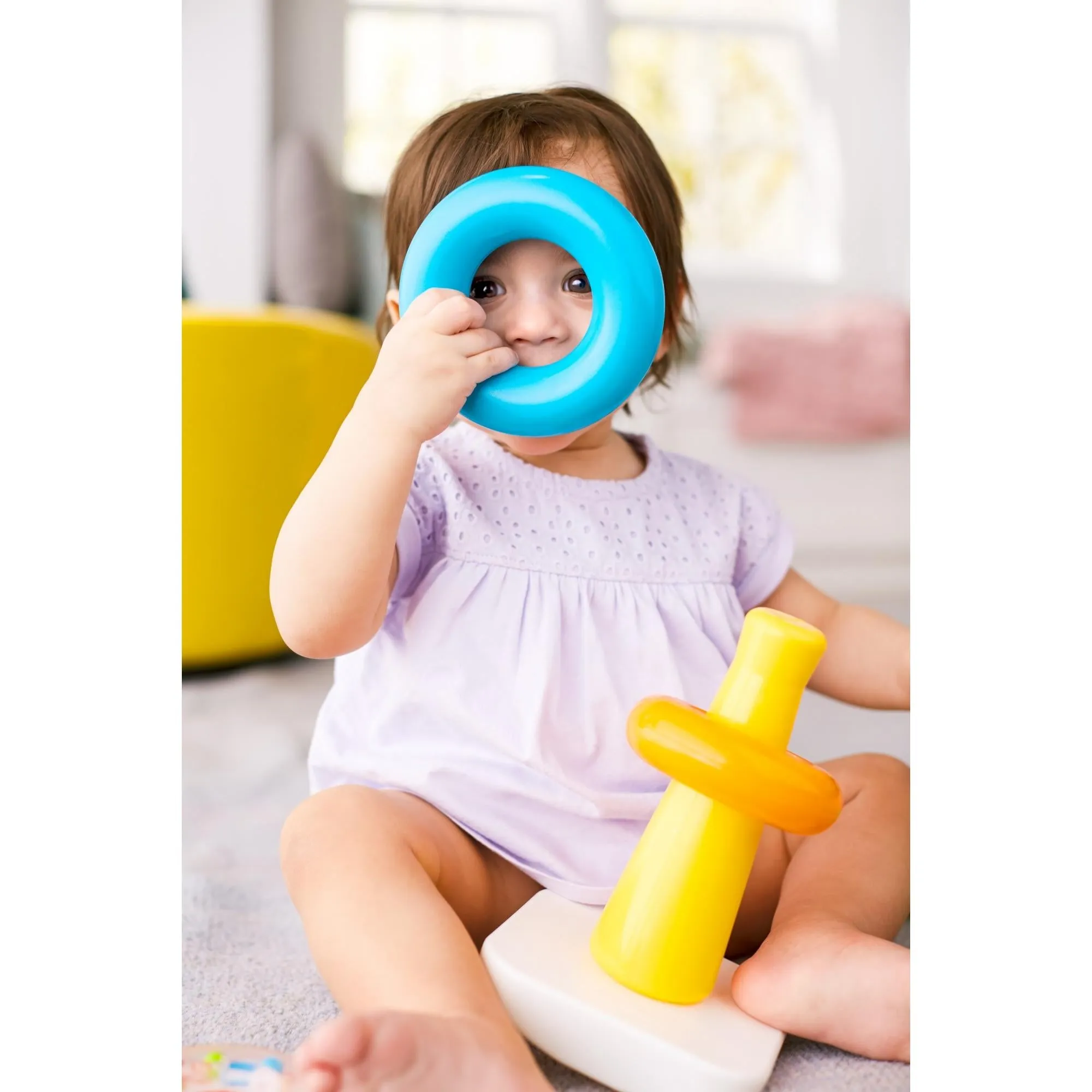 Fisher-Price Rock-a-Stack Classic with 5 Colorful Rings Multicolor