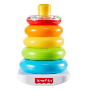Fisher-Price Rock-a-Stack Classic with 5 Colorful Rings Multicolor