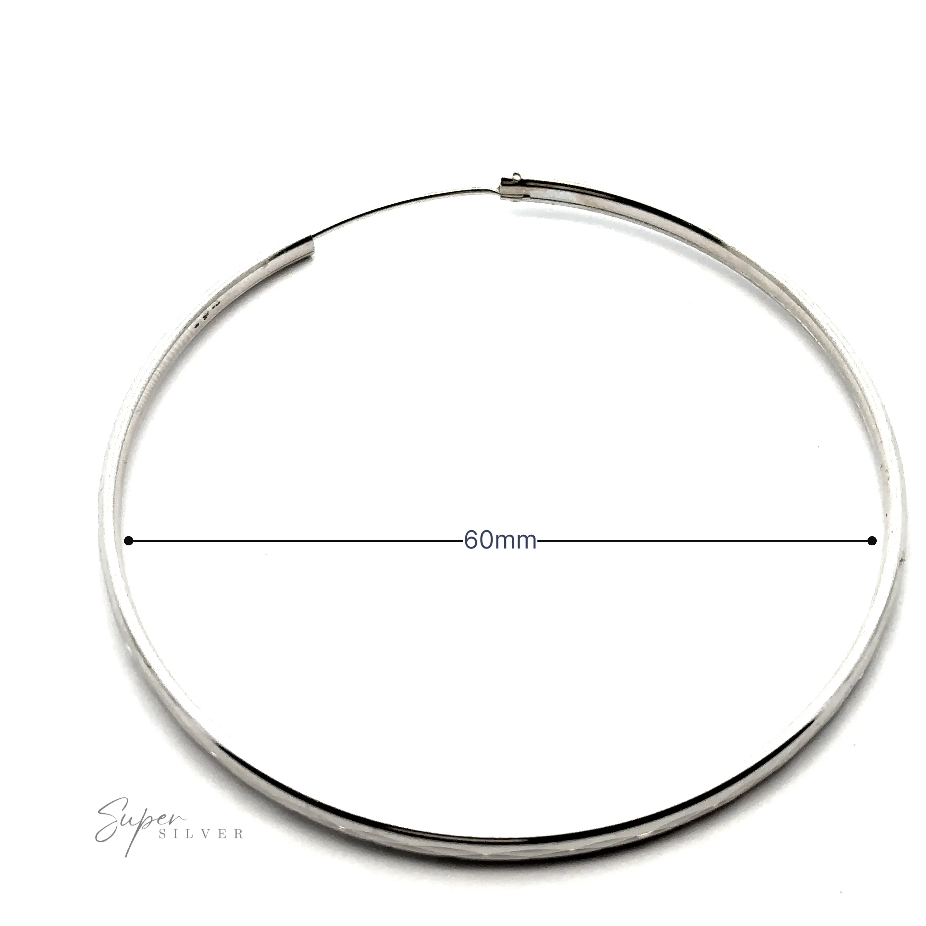Flashy 60mm Diamond Faceted Hoops