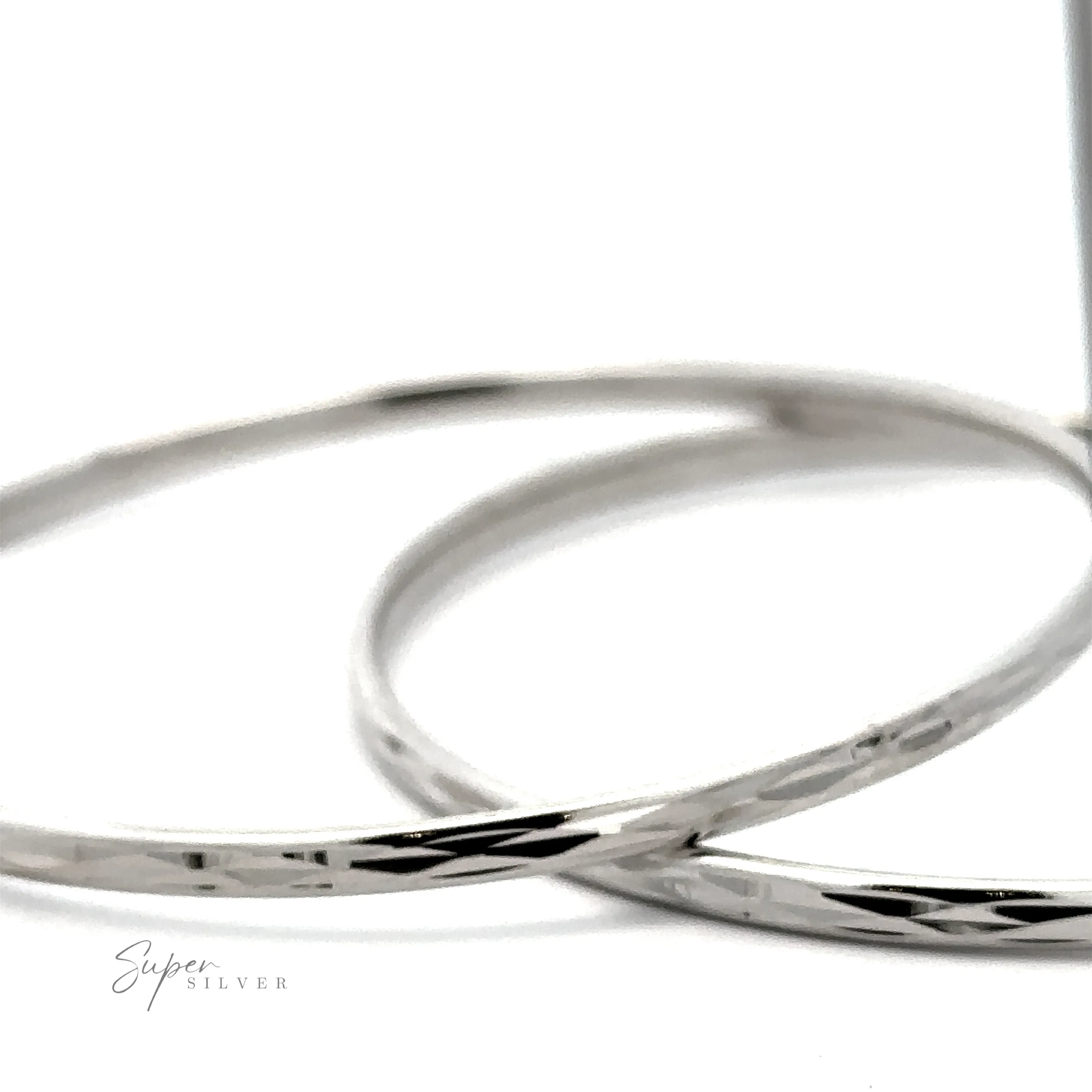 Flashy 60mm Diamond Faceted Hoops