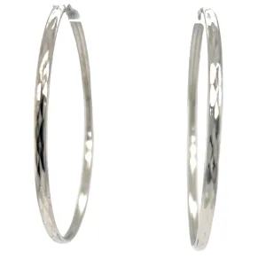 Flashy 60mm Diamond Faceted Hoops