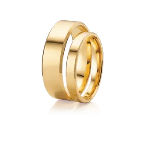 Flat Bevel Wedding Ring