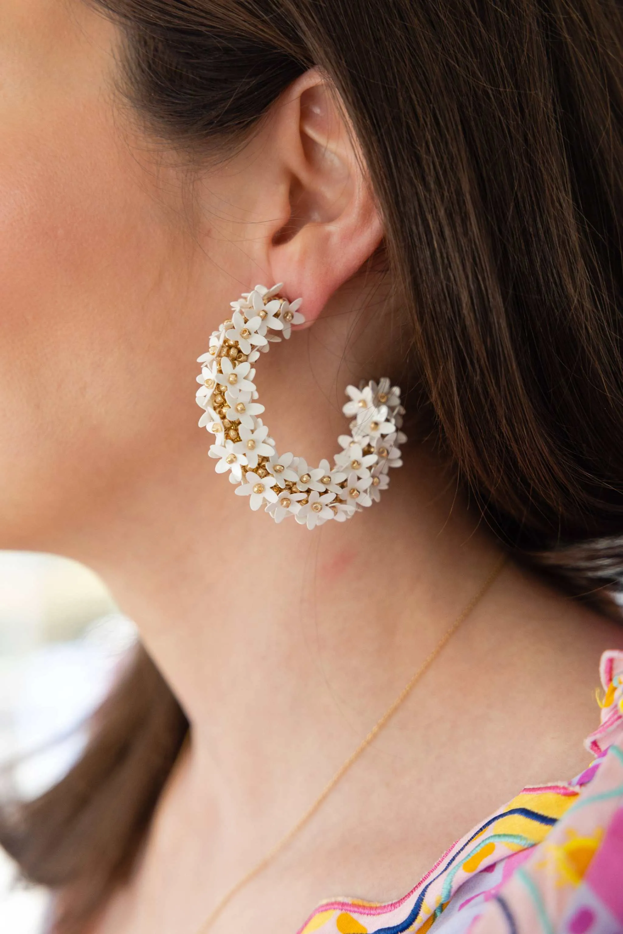 Flower Hoops in Pink
