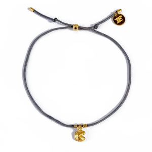 Fortune Cookie Bracelet in Charcoal/Gold