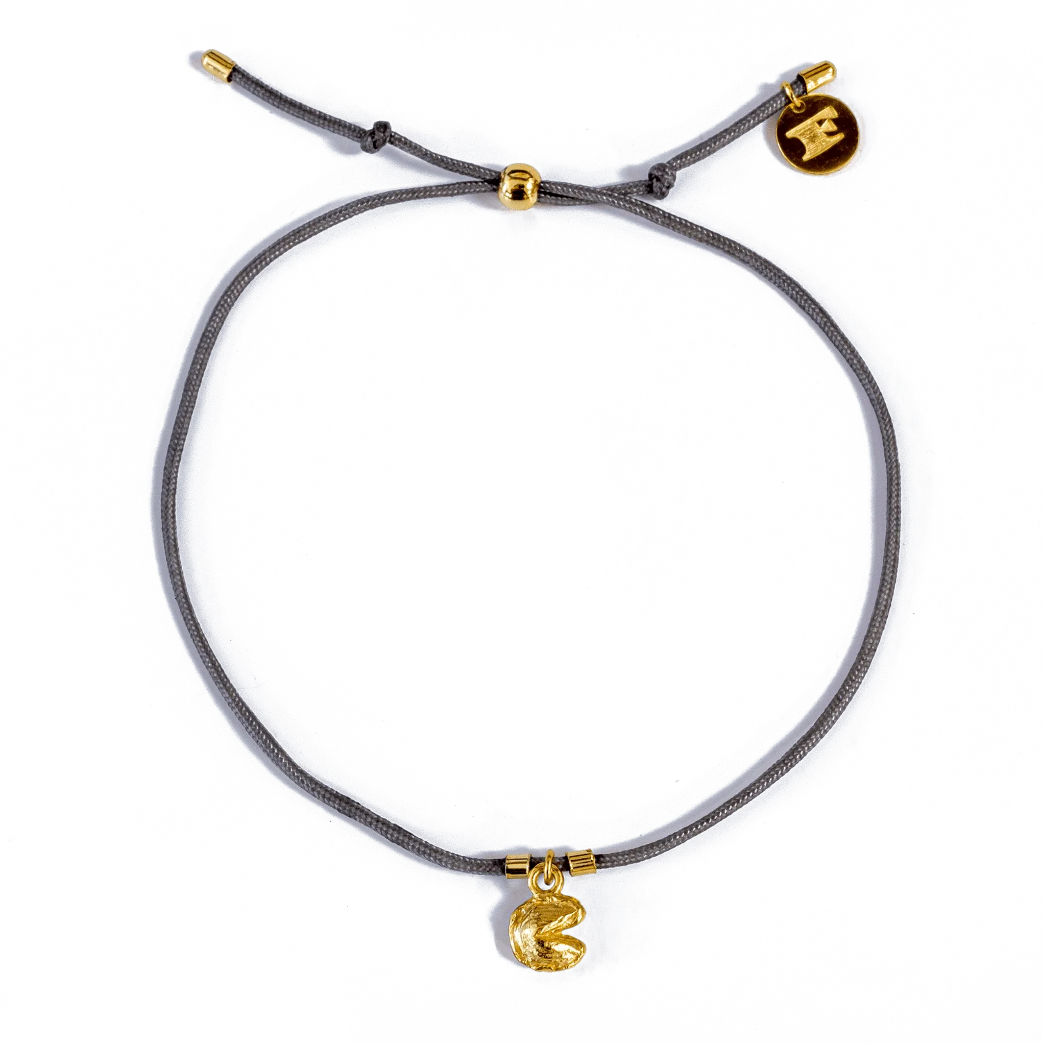 Fortune Cookie Bracelet in Charcoal/Gold