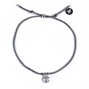 Fortune Cookie Bracelet in Charcoal/Silver