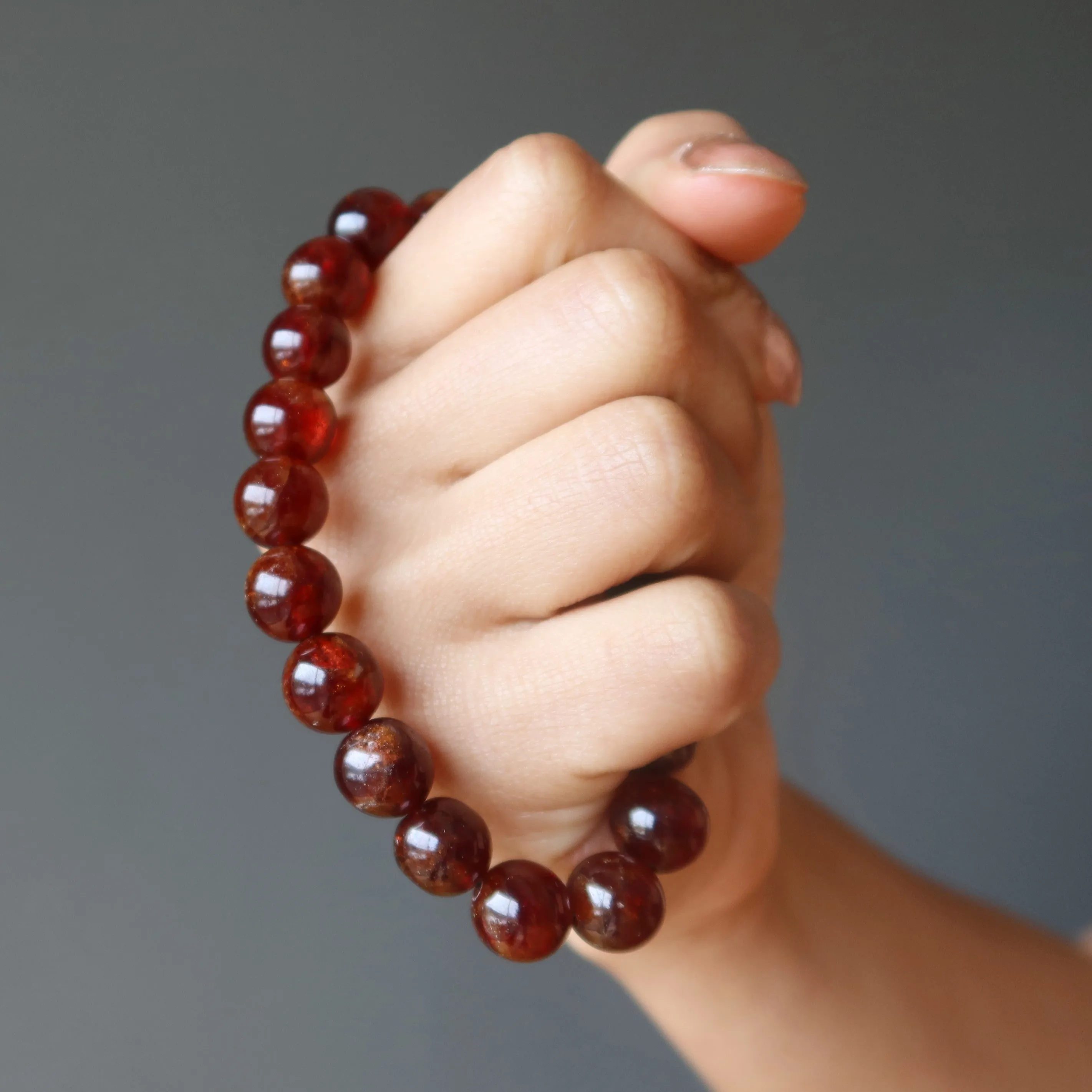 Garnet Bracelet Warm Memories Rare Timeless Orange Hessonite Gem