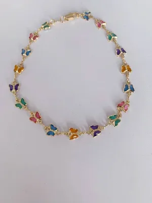 Gold Anklet Butterfly 18 K Gold Filled ButterflyAnklet, Gold Anklet , Lucky Anklet, Gold Anklet , butterfly bracelet