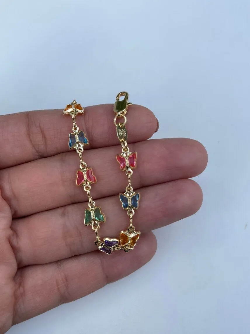 Gold Anklet Butterfly 18 K Gold Filled ButterflyAnklet, Gold Anklet , Lucky Anklet, Gold Anklet , butterfly bracelet