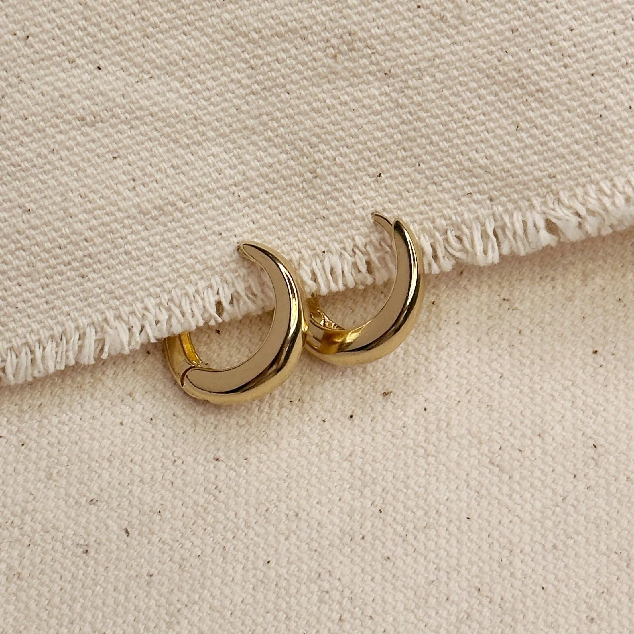 GoldFi - 18k Gold Filled British Closure Artisan Clicker Hoop Earrings