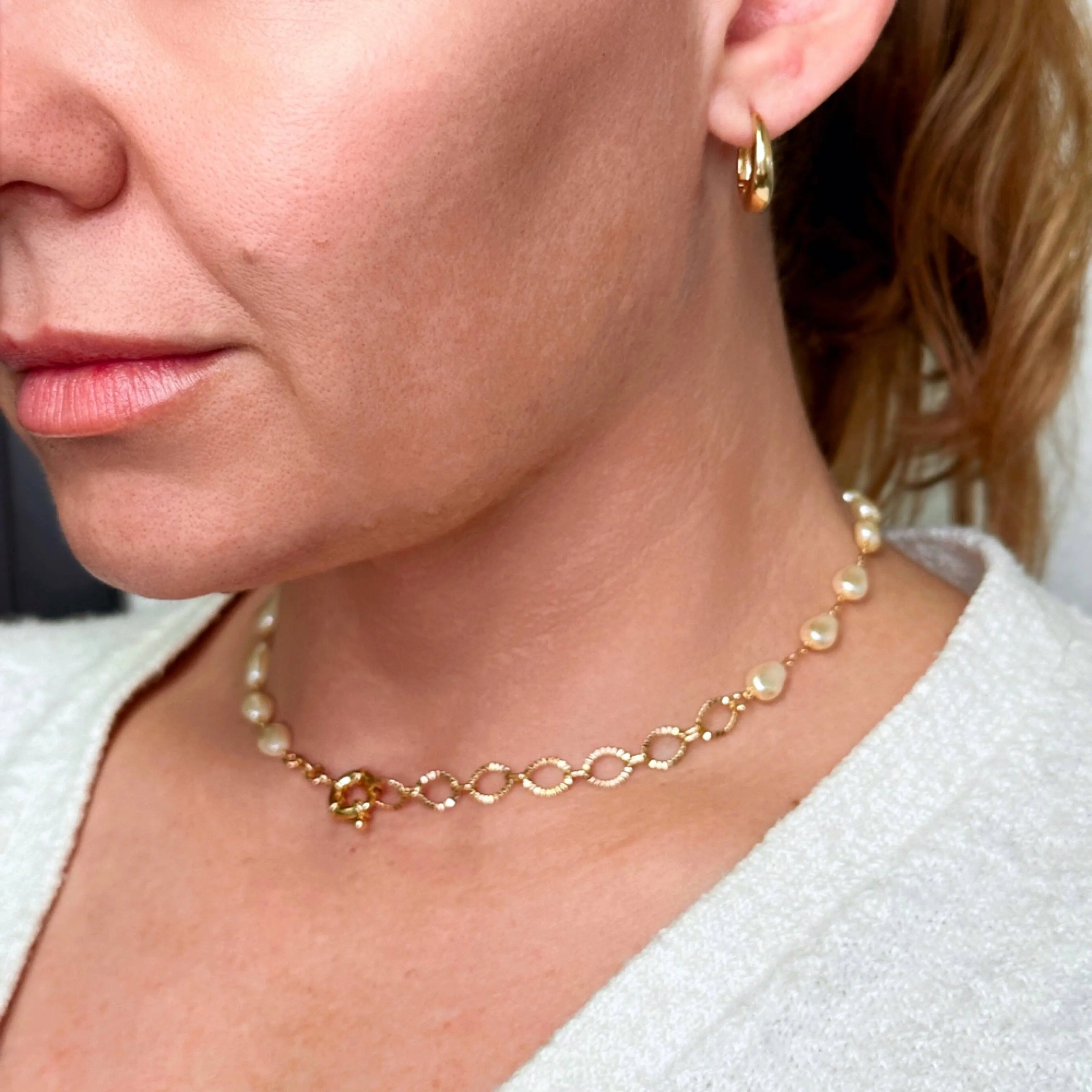 GoldFi - 18k Gold Filled British Closure Artisan Clicker Hoop Earrings