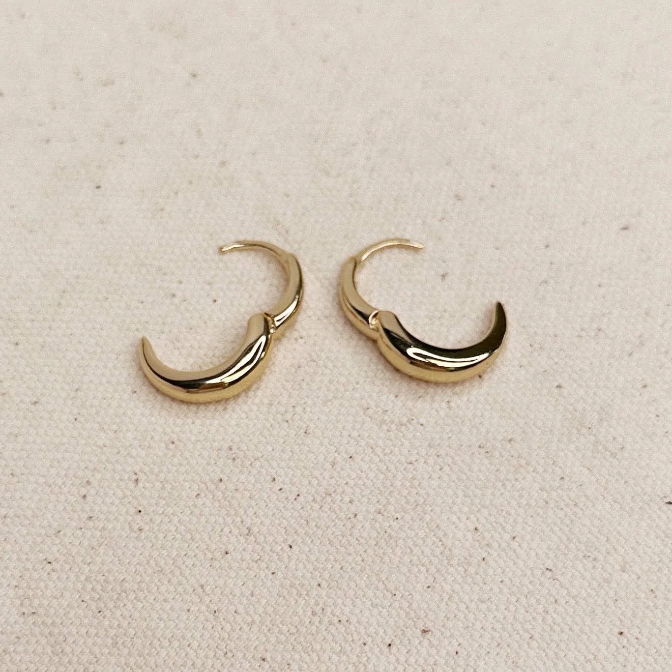 GoldFi - 18k Gold Filled British Closure Artisan Clicker Hoop Earrings