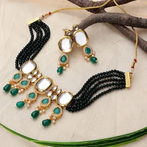 Heavy Indian Kundan Choker Necklace Set