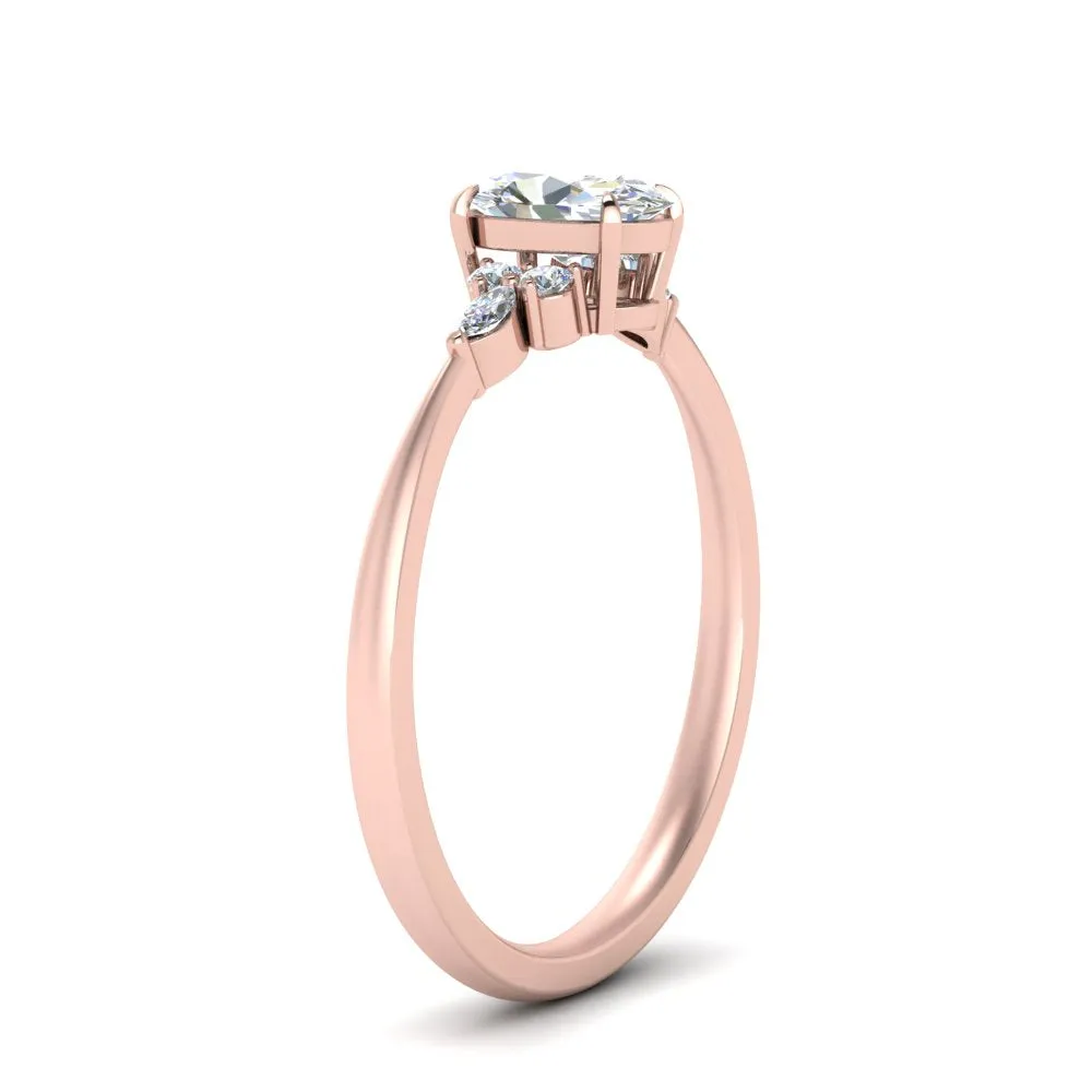 IGI Certified 1/2 - 5 Carat Lab Grown Diamond Petite Women Engagement Ring 14K Gold