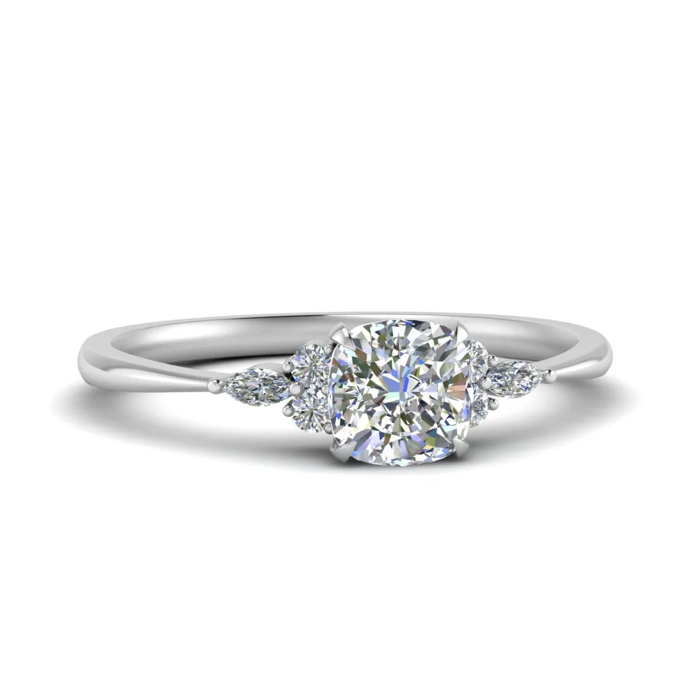 IGI Certified 1/2 - 5 Carat Lab Grown Diamond Petite Women Engagement Ring 14K Gold
