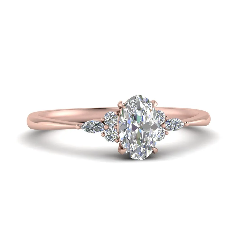 IGI Certified 1/2 - 5 Carat Lab Grown Diamond Petite Women Engagement Ring 14K Gold