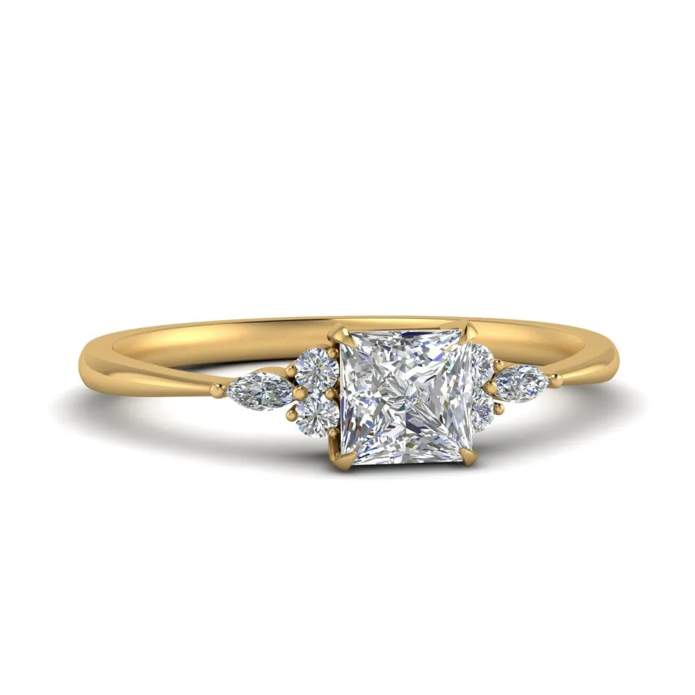 IGI Certified 1/2 - 5 Carat Lab Grown Diamond Petite Women Engagement Ring 14K Gold