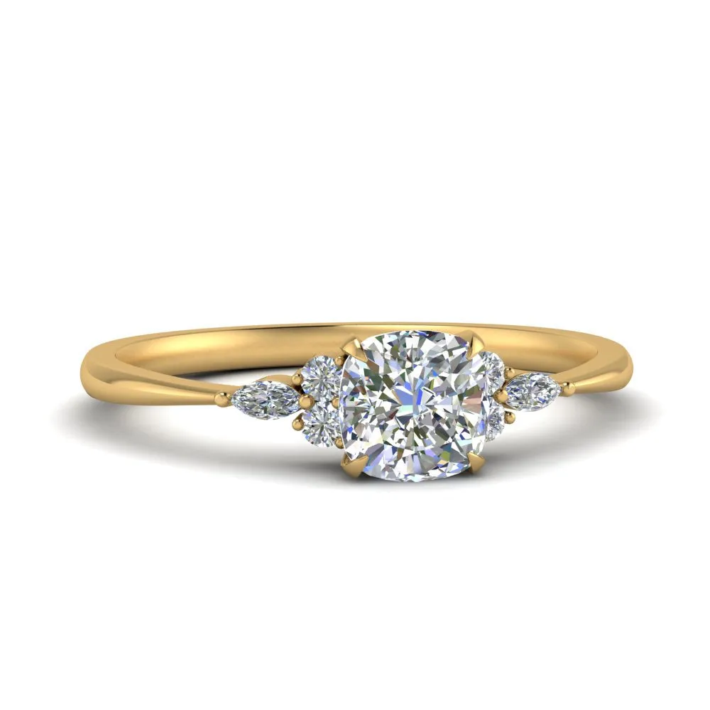 IGI Certified 1/2 - 5 Carat Lab Grown Diamond Petite Women Engagement Ring 14K Gold