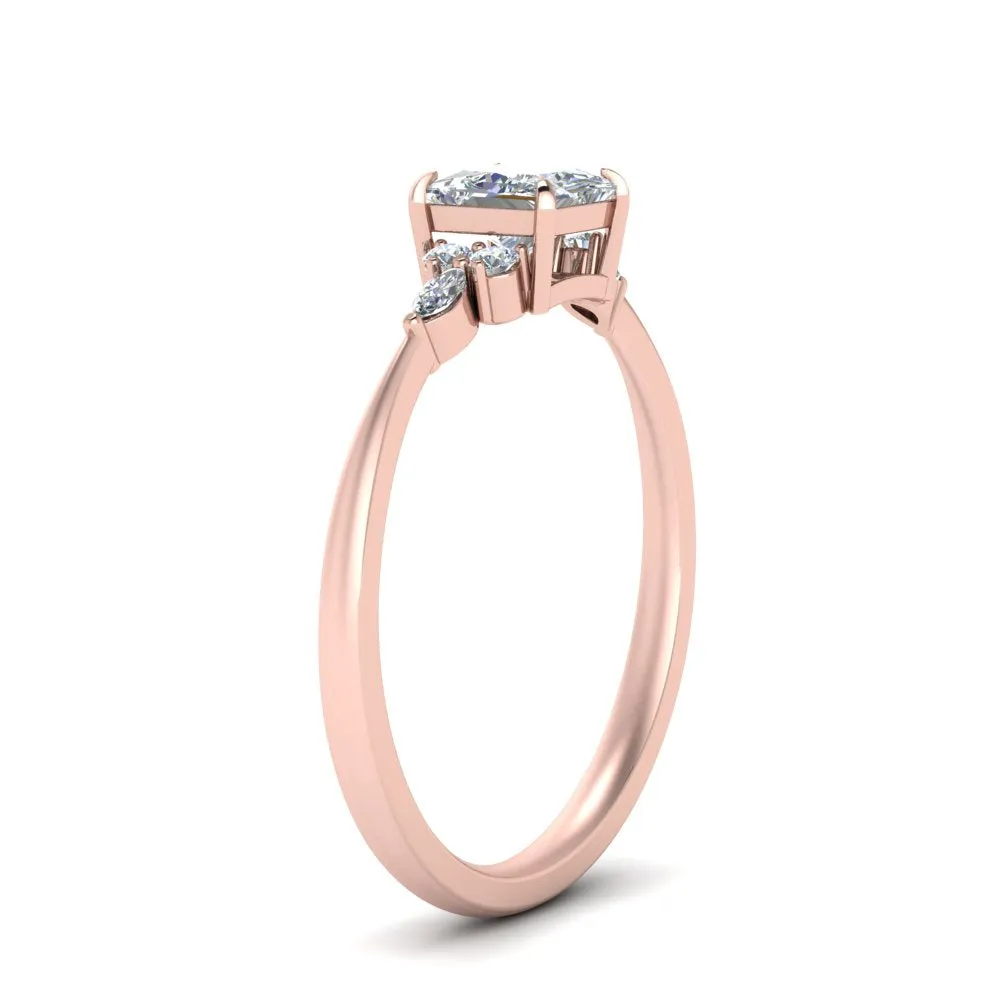 IGI Certified 1/2 - 5 Carat Lab Grown Diamond Petite Women Engagement Ring 14K Gold